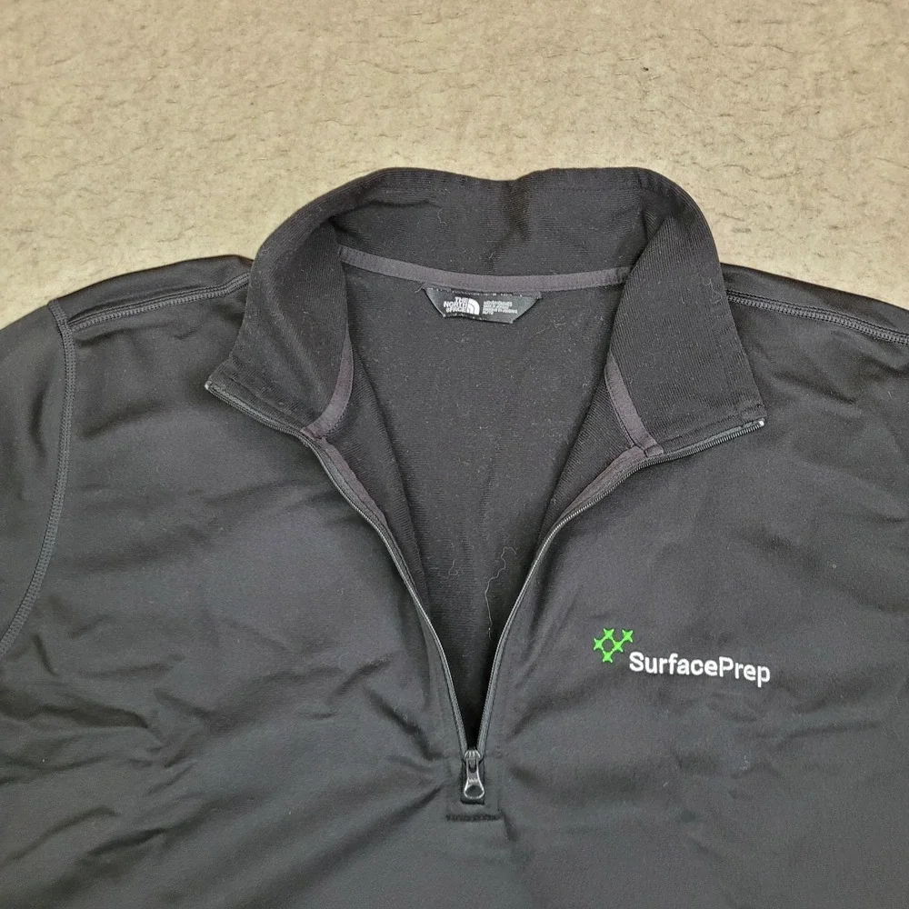The North Face 1/4 Zip Mens XL Black Pullover Mock Neck Outdoor Performance Logo